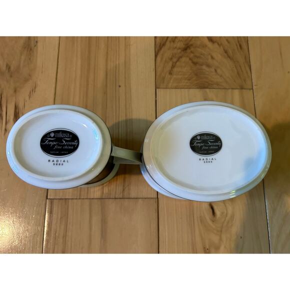 MIKASA TEMPO SEVENTY RADIAL 5889 Creamer and Sugar Bowl w/ Lid - Picture 6 of 8